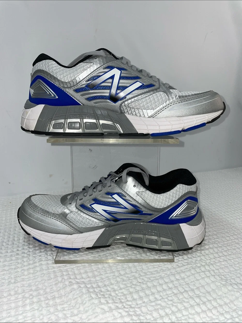 New Balance Men's Gray and Blue Athletic Running Shoes